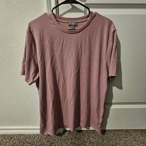 Forever 21 Men's Dusty Rose Crew Neck Short Sleeve T-Shirt Casual Large